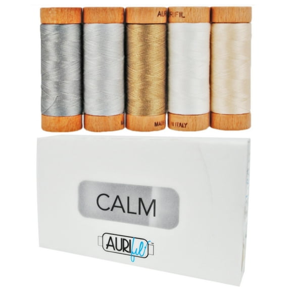 Aurifil Calm Thread Collection 80wt 5 Small Spools