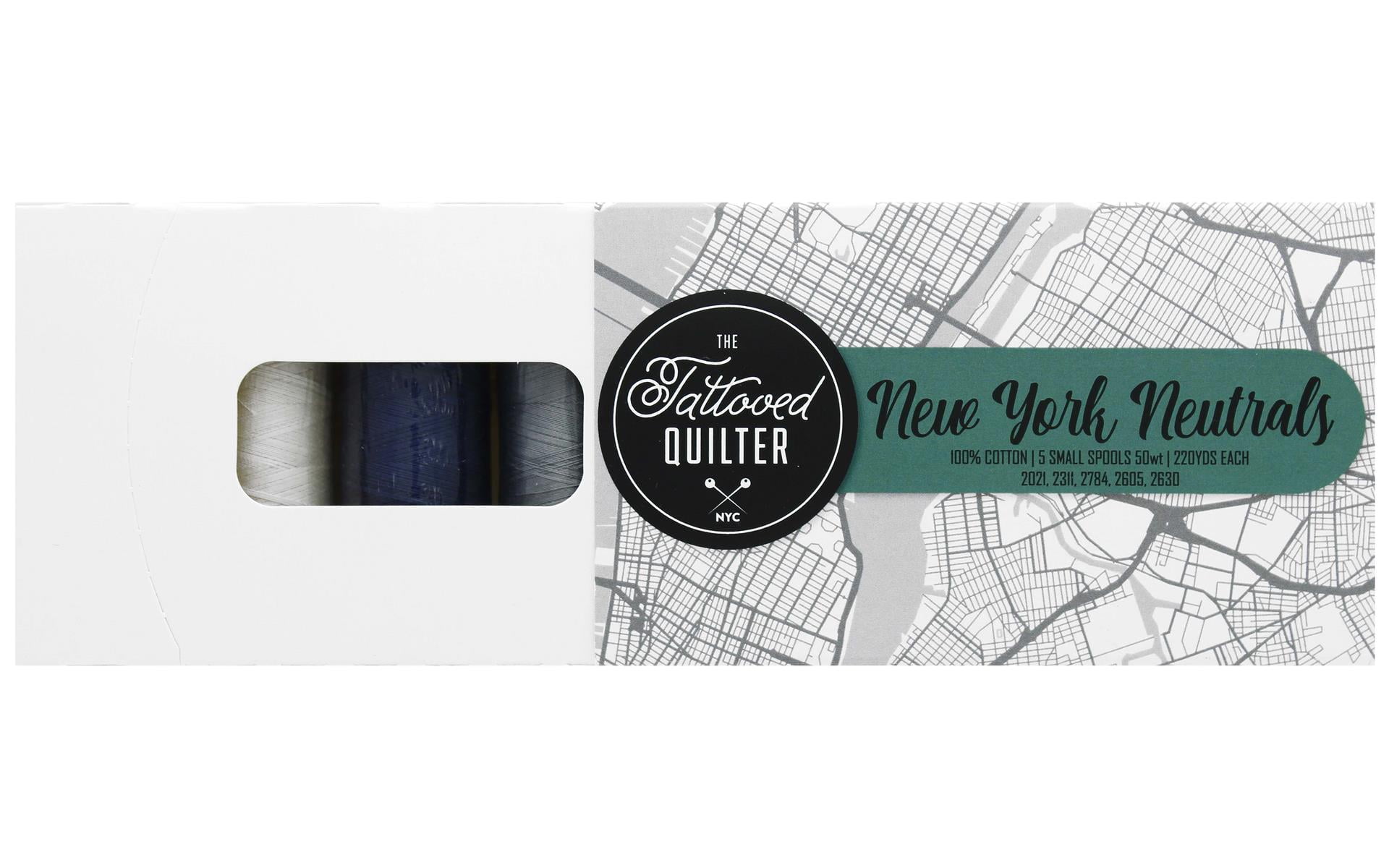 Aurifil Cotton Thread Mako 12wt 50M Designer Collection Christopher Thompson New York Neutrals Set 5pc