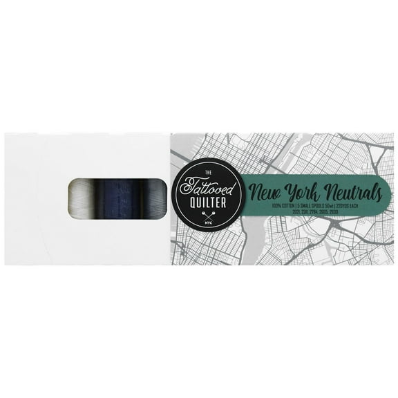 Aurifil Cotton Thread Mako 12wt 50M Designer Collection Christopher Thompson New York Neutrals Set 5pc