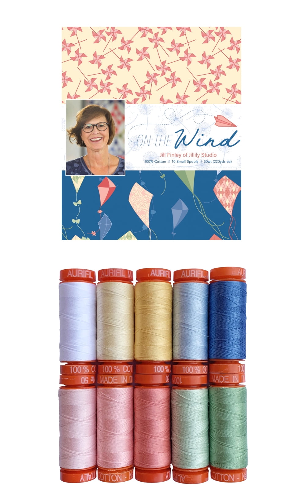 Aurifil Designer Thread Collection-On The Wind By Jill Finley