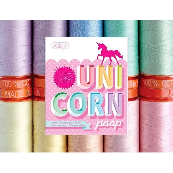 Aurifil Designer Thread Collection-Unicorn Poop By Tula Pink