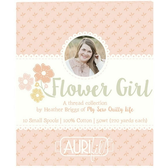 Aurifil - Flower Girl by Heather Briggs 10 Small Spools Assorted