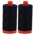 thumbnail image 1 of Aurifil Mako 50wt Thread 2 Large Spools: Black 2692x2, 1 of 2