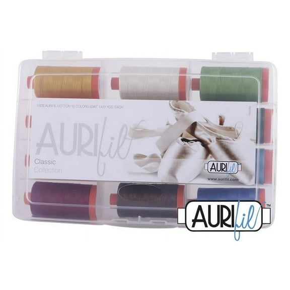 Aurifil Multicolor 100% Cotton Sewing Thread, 1422 yd (12 Pieces)