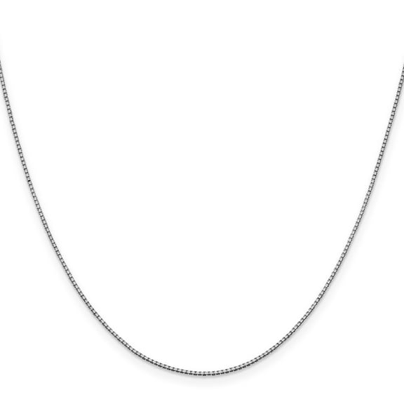 Auriga 10K White Gold 1 mm Box Chain Necklace for Women 16"