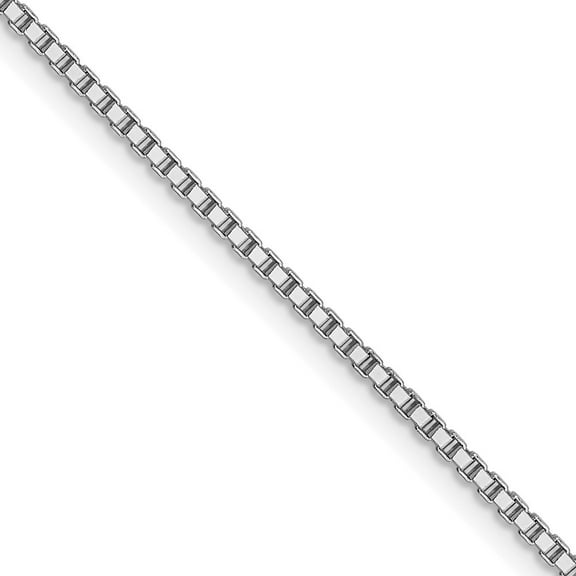 Auriga 10K White Gold 1 mm Box Chain Necklace for Women 16"