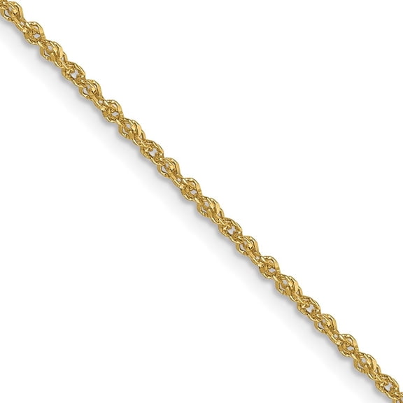 Auriga 10K Yellow Gold 1.3 mm Sparkle Singapore Chain Necklace for Women 24"
