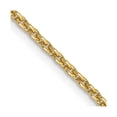 thumbnail image 1 of Auriga Fine Jewelry 10K Yellow Gold 2 mm Round Open Link Cable Chain Necklace for Women 22", 1 of 6