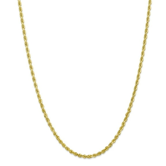 Auriga 10K Yellow Gold 3.35 mm Diamond-cut Quadruple Rope Chain Necklace for Mens 22"