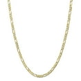 thumbnail image 1 of Auriga Fine Jewelry 10K Yellow Gold 4.5 mm Concave Open Figaro Chain Necklace for Women 18", 1 of 6