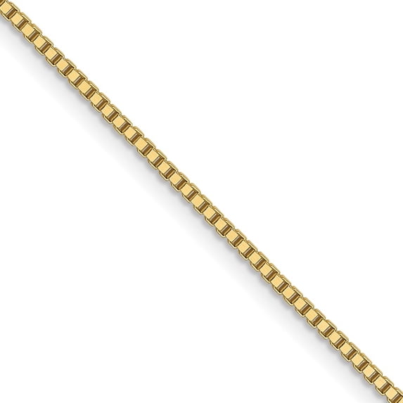 Auriga Fine Jewelry 10K Yellow Gold .9 mm Box Chain Necklace for Women 16"