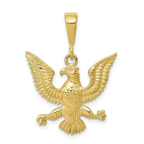 Auriga 10K Yellow Gold Polished Spread Eagle Charm for Women (L-30 mm,W-21 mm)
