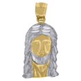 thumbnail image 1 of Auriga 10k Two-Tone Gold Jesus Religious Charm Pendant for Men, 1 of 5