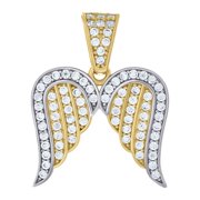 Auriga 10k Two-tone Gold Cubic-Zirconia Angel Wings Charm Pendant for Women