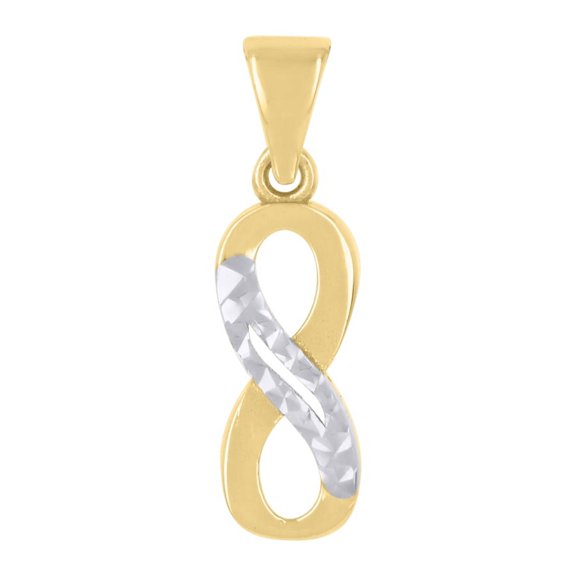 Auriga 10k Two-tone Gold Cubic Zirconia Love Symbol Infinity Charm Pendant for Women