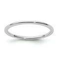 thumbnail image 1 of Auriga Fine Jewelry 10K White Gold 1.2mm Half Round Polished Stackable Band for Women Size 8, 1 of 6