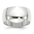 thumbnail image 1 of Auriga 10k White Gold 10mm Half Round Wedding Band for Women Size- 4.5, 1 of 5