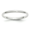 thumbnail image 1 of Auriga 10k White Gold 2mm Half Round Wedding Band for Women Size- 9, 1 of 6