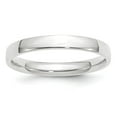 thumbnail image 1 of Auriga Fine Jewelry 10K White Gold 3mm Lightweight Comfort Fit Wedding Band for Women Size 9.5, 1 of 5