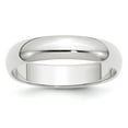 thumbnail image 1 of Auriga Fine Jewelry 10K White Gold 5mm Half Round Wedding Band for Women Size 8.5, 1 of 6