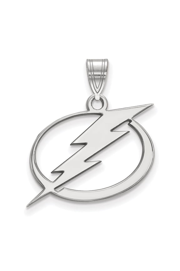 Fine Jewelry 10K White Gold Lightning Large Pendant for Women