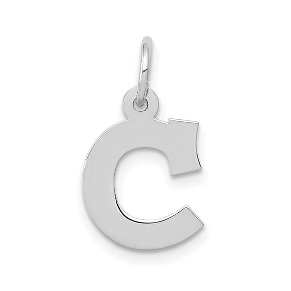 Auriga 10k White Gold Block C Charm for Women