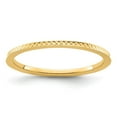 thumbnail image 1 of Auriga Fine Jewelry 10K Yellow Gold 1.2mm Criss-Cross Pattern Stackable Band for Women Size- 5.5, 1 of 6