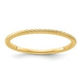 thumbnail image 1 of Auriga 10k Yellow Gold 1.2mm Twisted Wire Pattern Stackable Band for Women Size- 10, 1 of 6