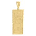 thumbnail image 1 of Auriga 10k Yellow Gold 100 Dollar Bill Currency Charm Pendant for Men (L- 66mm W-21.1mm), 1 of 5