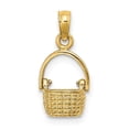 thumbnail image 1 of Auriga Fine Jewelry 10K Yellow Gold 3- D Moveable Handle Basket Charm for Women (L- 11.15 mm, W- 8.7 mm), 1 of 7