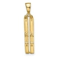 thumbnail image 1 of Auriga 10k Yellow Gold 3-D Snow Skis Pendant for Women (L-29 mm, W-5 mm), 1 of 7