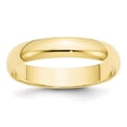 thumbnail image 1 of Auriga 10k Yellow Gold 4mm Lightweight Half Round Wedding Band for Women Size- 5, 1 of 5