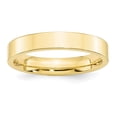 thumbnail image 1 of Auriga Fine Jewelry 10K Yellow Gold 4mm Standard Weight Flat Comfort Fit Wedding Band for Women Size 12.5, 1 of 5