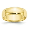 thumbnail image 1 of Auriga Fine Jewelry 10K Yellow Gold 6mm Lightweight Half Round Wedding Band for Women Size- 5, 1 of 5