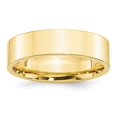 thumbnail image 1 of Auriga 10k Yellow Gold 6mm Standard Weight Flat Comfort Fit Wedding Band for Women Size- 5.5, 1 of 5