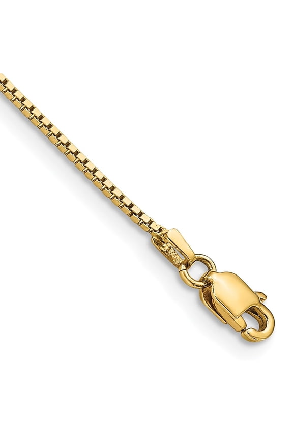 Fine Jewelry 10K Yellow Gold .95mm Box 9inch Chain Anklet for Women