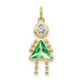 thumbnail image 1 of Auriga 10k Yellow Gold August Birthstone Charm for Women (L-20 mm, W-10 mm), 1 of 5