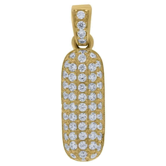 Auriga 10k Yellow Gold Cubic-Zirconia Number 1 Bubble Charm Pendant for Women