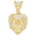 thumbnail image 1 of Auriga 10k Yellow Gold Cubic-Zirconia Zodiac Sign Leo Lion Charm Pendant for Men, 1 of 3