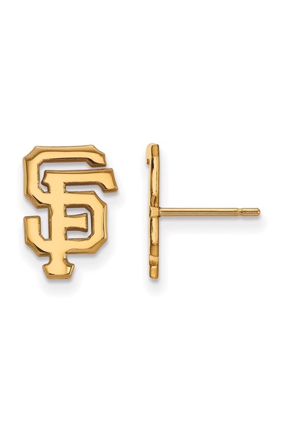 10k Yellow Gold Letters S-F Stud Earrings for Women (L- 0.48 inch, W- 0.36 inch)