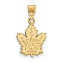 Auriga 10k Yellow Gold NHL LogoArt Toronto Maple Leafs Medium Pendant for Women