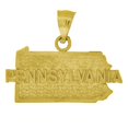 thumbnail image 1 of Auriga 10k Yellow Gold Pennsylvania State Charm Pendant for Men, 1 of 3
