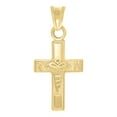 thumbnail image 1 of Auriga 10k Yellow Gold RN and Caduceus Cross Religious Charm Pendant for Men (L - 12.8mm), 1 of 3