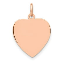 Auriga 14K Rose Gold Heart Disc Pendant for Women (L-21mm, W-16mm)