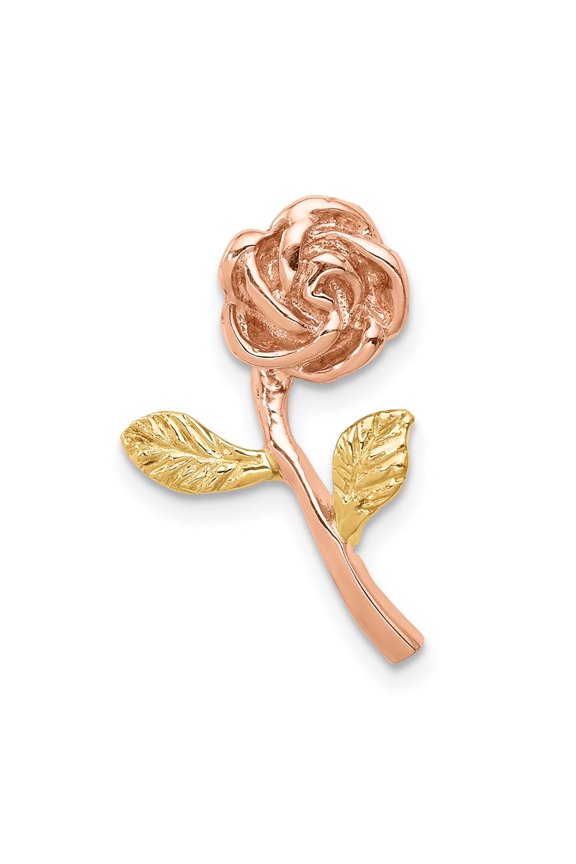 14K Two-tone Rose Chain Slide for Women