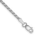 thumbnail image 1 of Auriga 14K White Gold 1.9mm Parisian Wheat Anklet 10inch for Women, 1 of 6