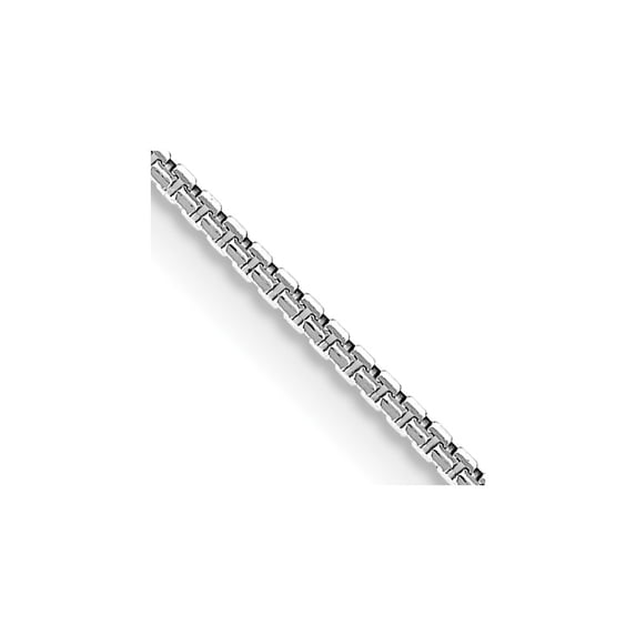 Auriga 14K White Gold 1 mm Concave Box Chain Necklace for Women 18"