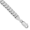 thumbnail image 1 of Auriga Fine Jewelry 14K White Gold 5.75mm Flat Beveled Curb Bracelet 7 inch for Women(L- 7inch, W- 5.75mm), 1 of 6
