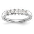 thumbnail image 1 of Auriga Fine Jewelry 14K White Gold 5-Stone Shared Prong Princess Complete Diamond Band for Women Size 7 (0.5ct, Clarity- I1), 1 of 6