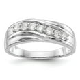 thumbnail image 1 of Auriga 14K White Gold 7-Stone Diamond Complete Band for Mens Size 10 (0.49ct, Clarity- I1), 1 of 6